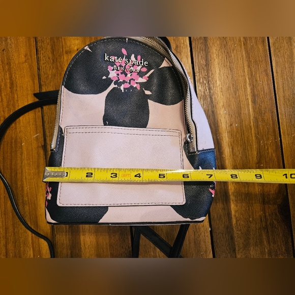 Kate Spade New York Floral Mini Backpack Pink & Black Crossbody Straps *Flaws* - Picture 13 of 15